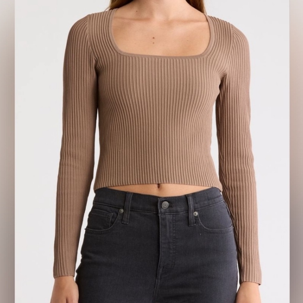 NWT Madewell Square Neck Ottoman Sweater